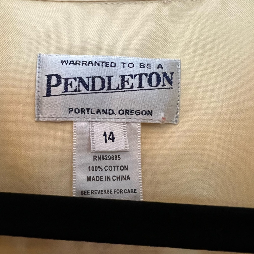 Pendleton Yellow Button Down - image 3